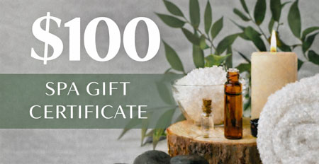 spa certificate 100 dollars